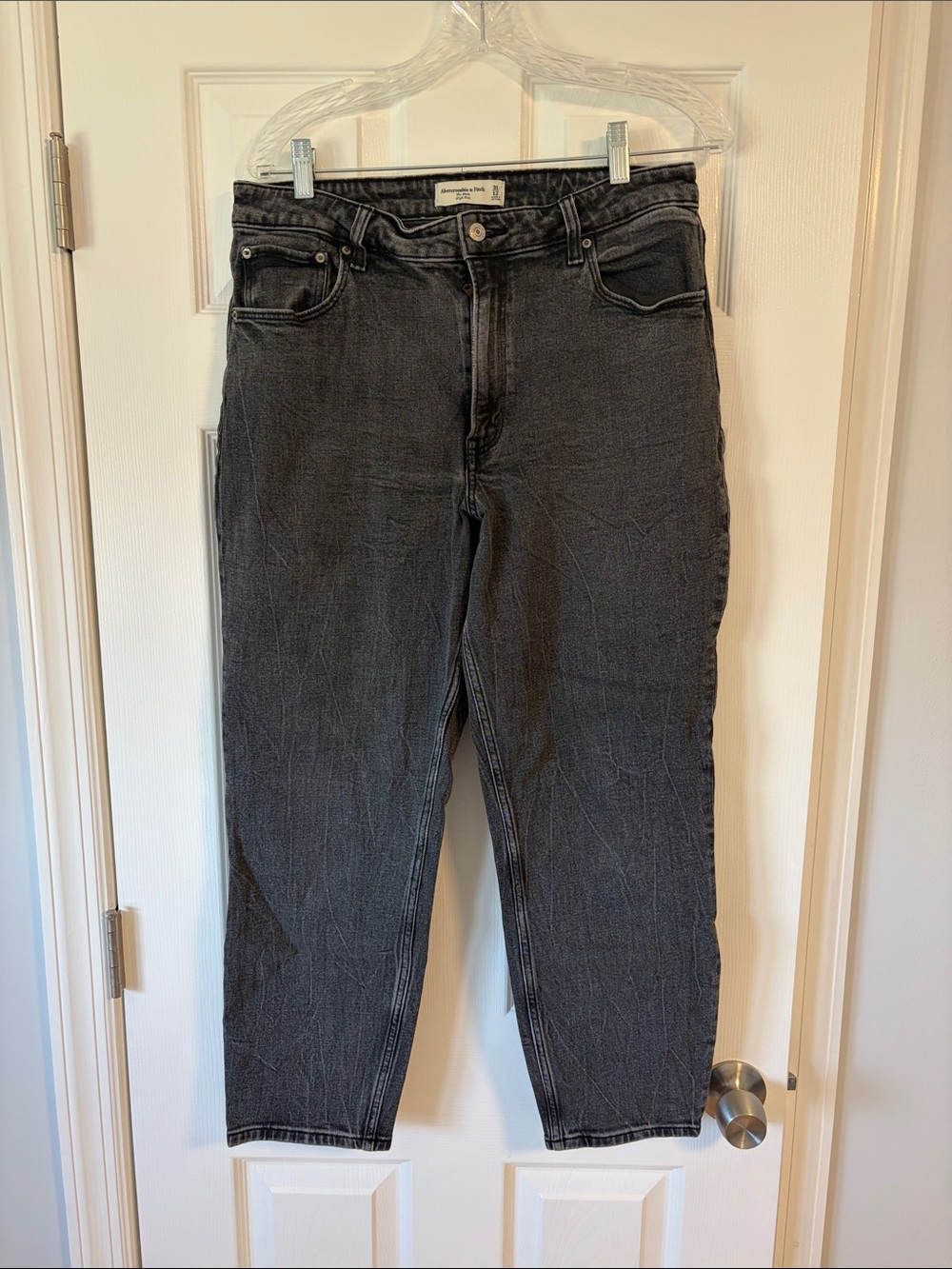 Abercrombie & Fitch Charcoal Black Relaxed Men's Jeans